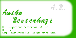 aniko mesterhazi business card