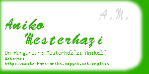 aniko mesterhazi business card